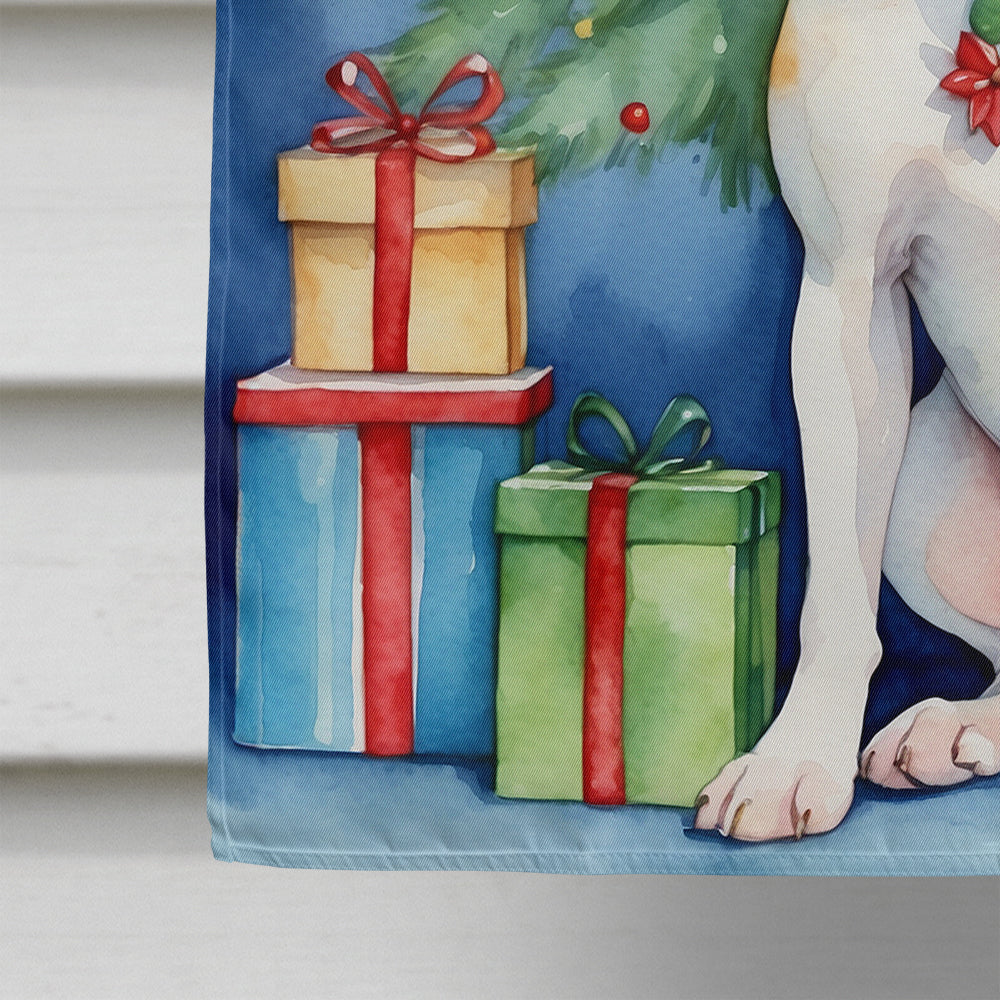 Pit Bull Terrier Christmas Reindeer House Flag