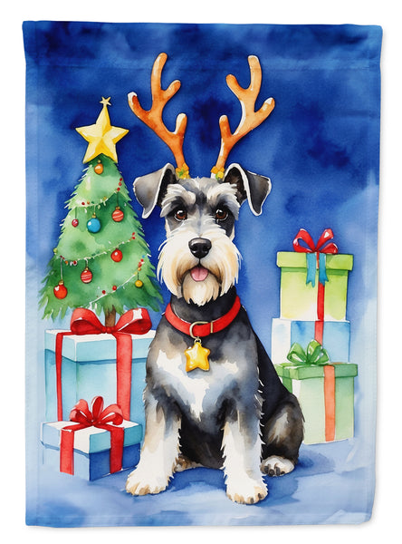 Buy this Schnauzer Christmas Reindeer Garden Flag