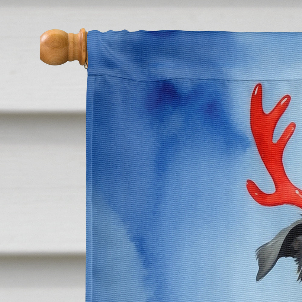 Scottish Deerhound Christmas Reindeer House Flag