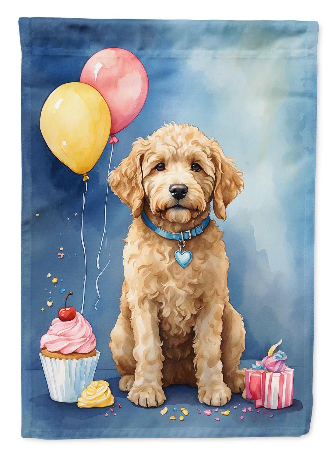 Buy this Goldendoodle Happy Birthday Garden Flag