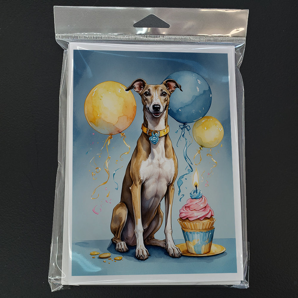 Greyhound Happy Birthday Greeting Cards Pack of 8