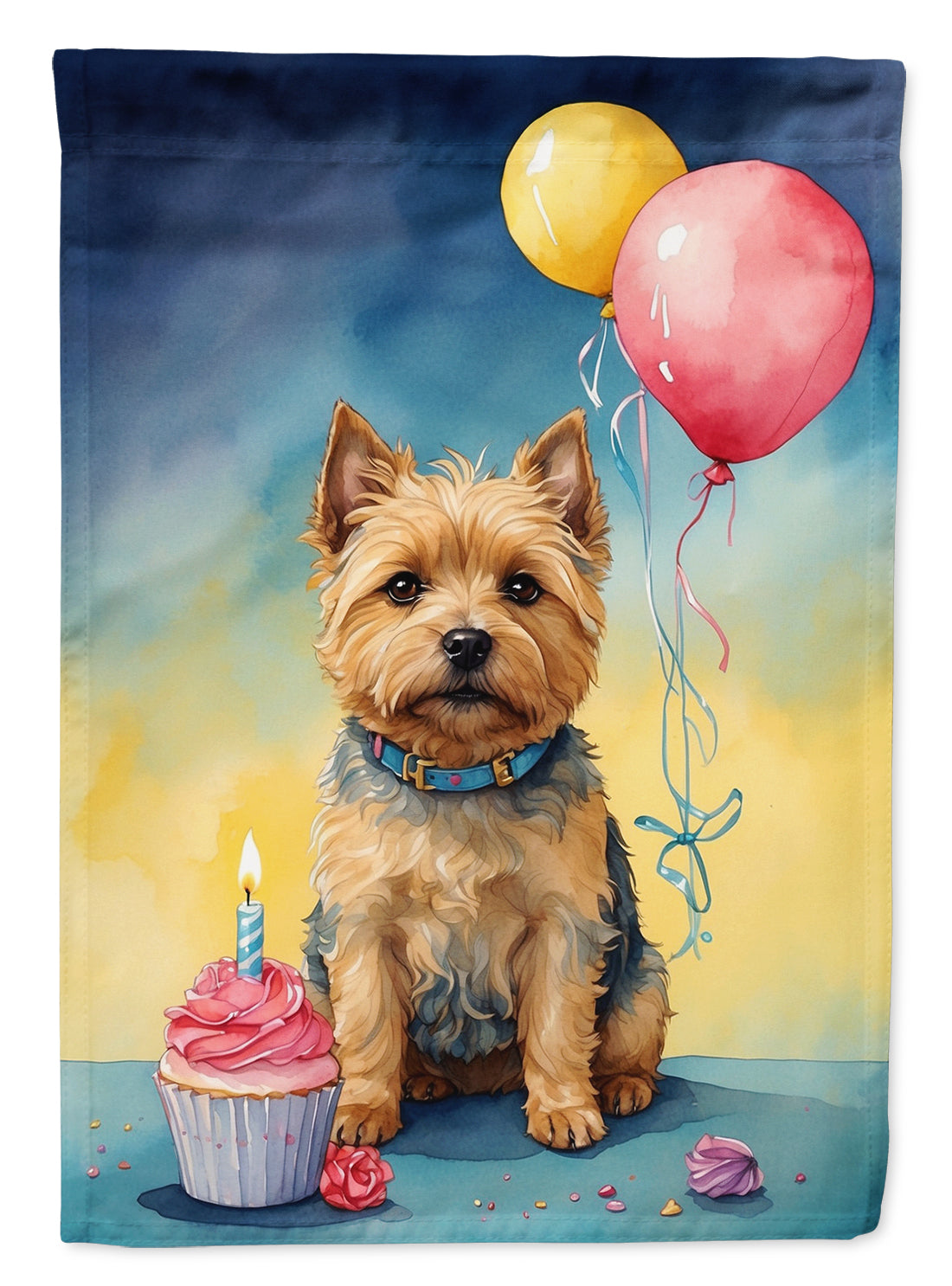 Buy this Norwich Terrier Happy Birthday Garden Flag