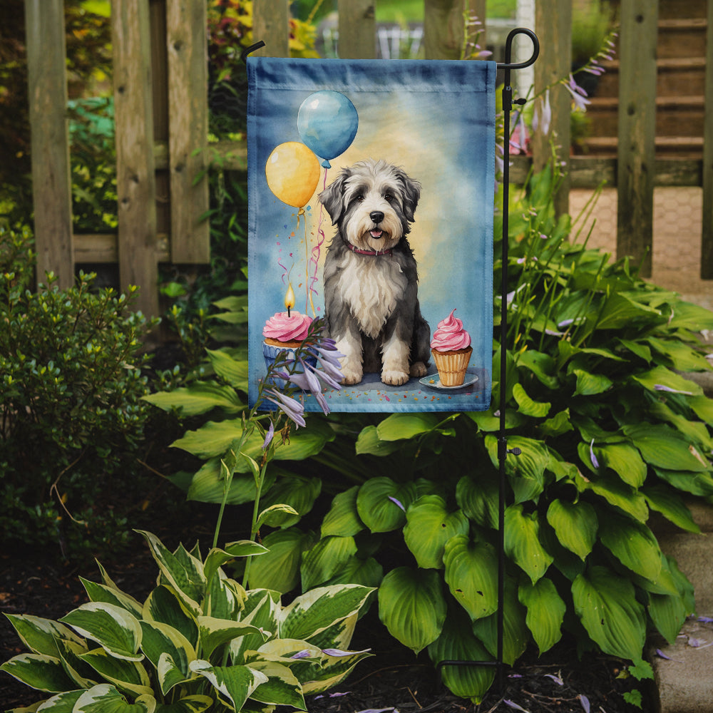 Buy this Old English Sheepdog Happy Birthday Garden Flag