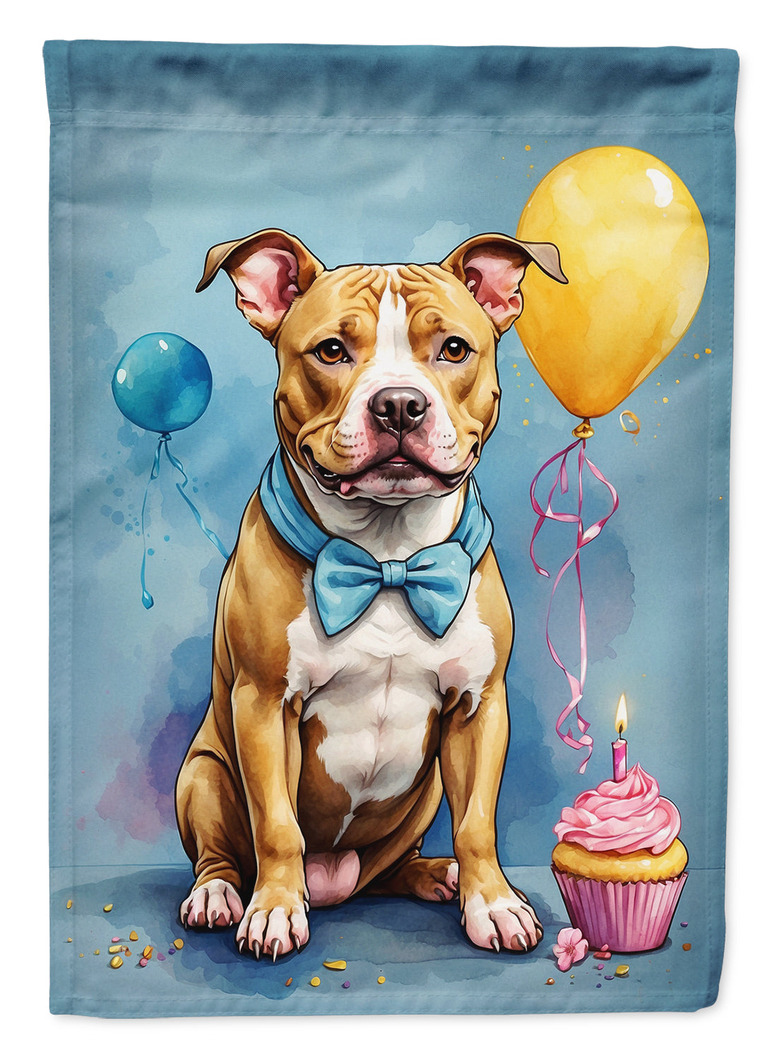 Buy this Pit Bull Terrier Happy Birthday Garden Flag