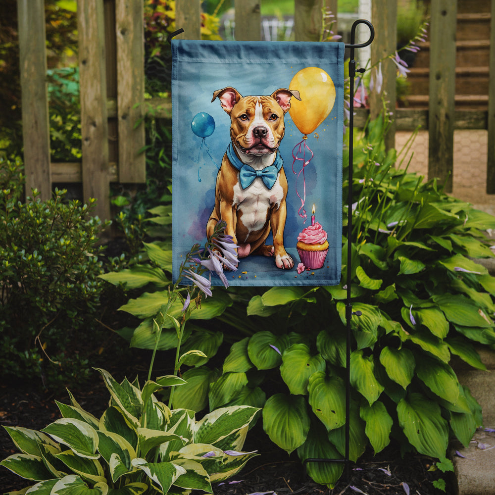 Buy this Pit Bull Terrier Happy Birthday Garden Flag