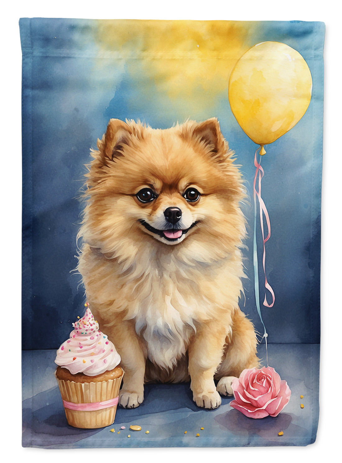 Buy this Pomeranian Happy Birthday Garden Flag