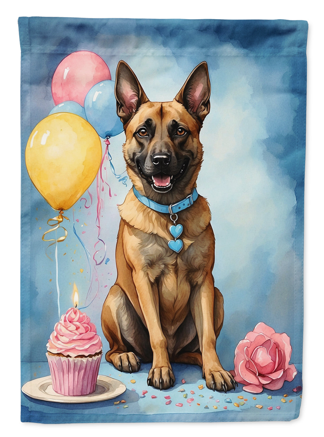 Buy this Belgian Malinois Happy Birthday Garden Flag