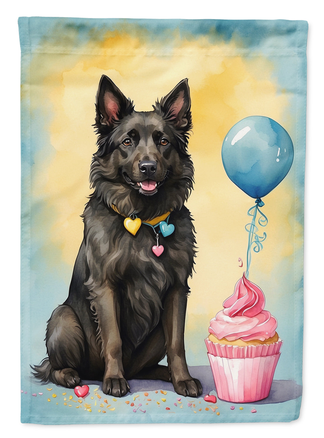 Buy this Belgian Sheepdog Happy Birthday Garden Flag