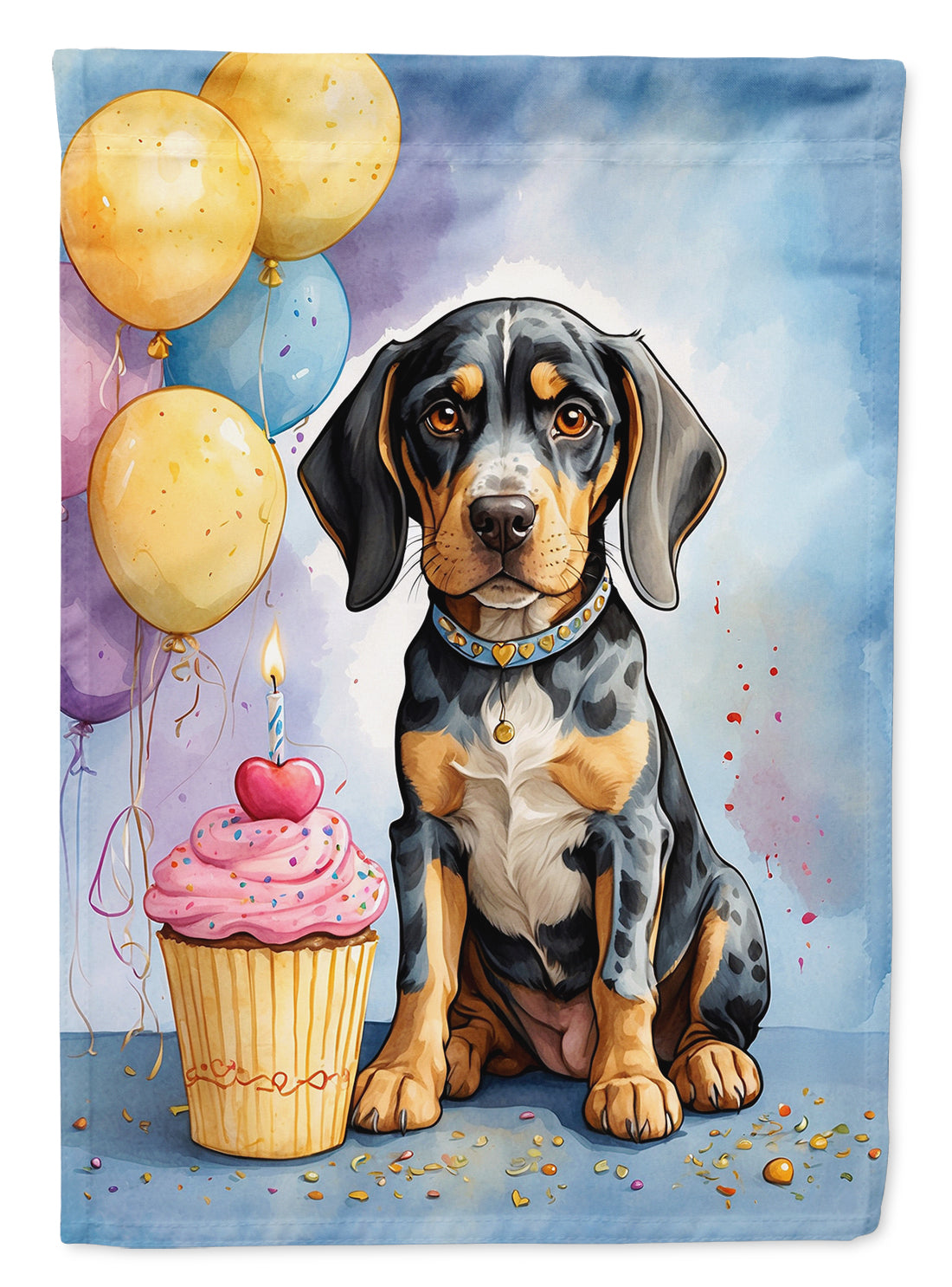 Buy this Bluetick Coonhound Happy Birthday Garden Flag