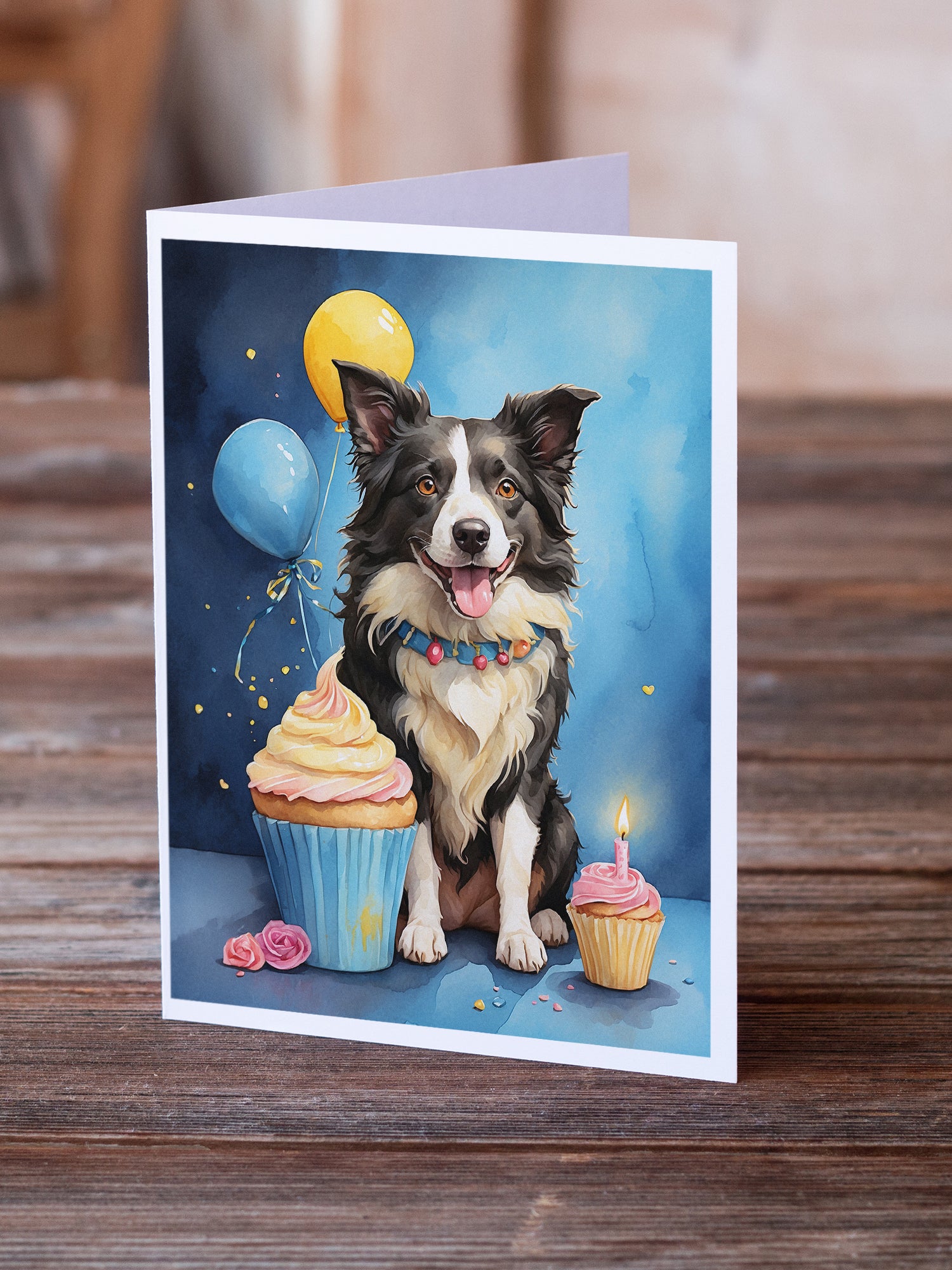 Buy this Border Collie Happy Birthday Greeting Cards Pack of 8