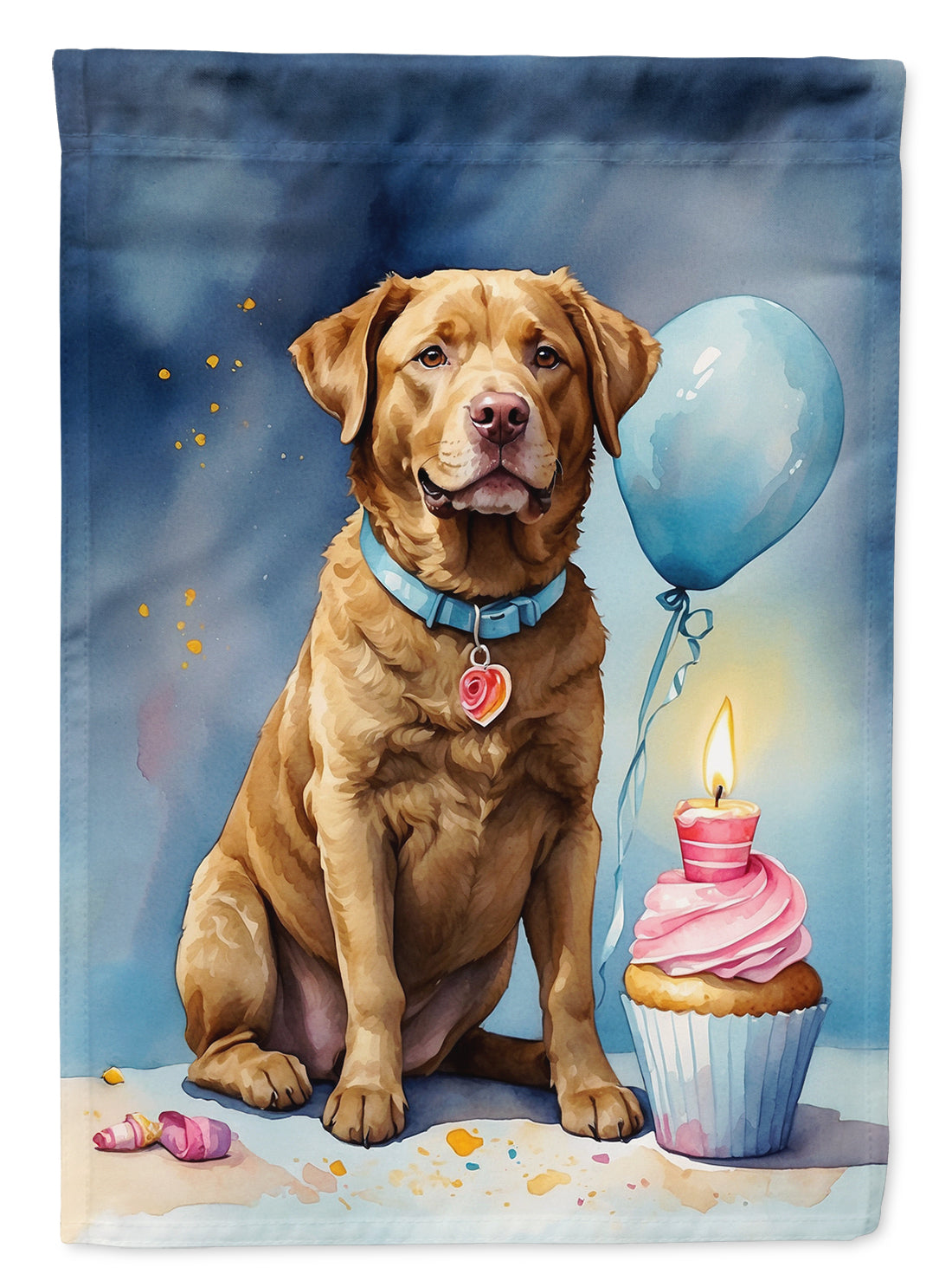 Buy this Chesapeake Bay Retriever Happy Birthday House Flag