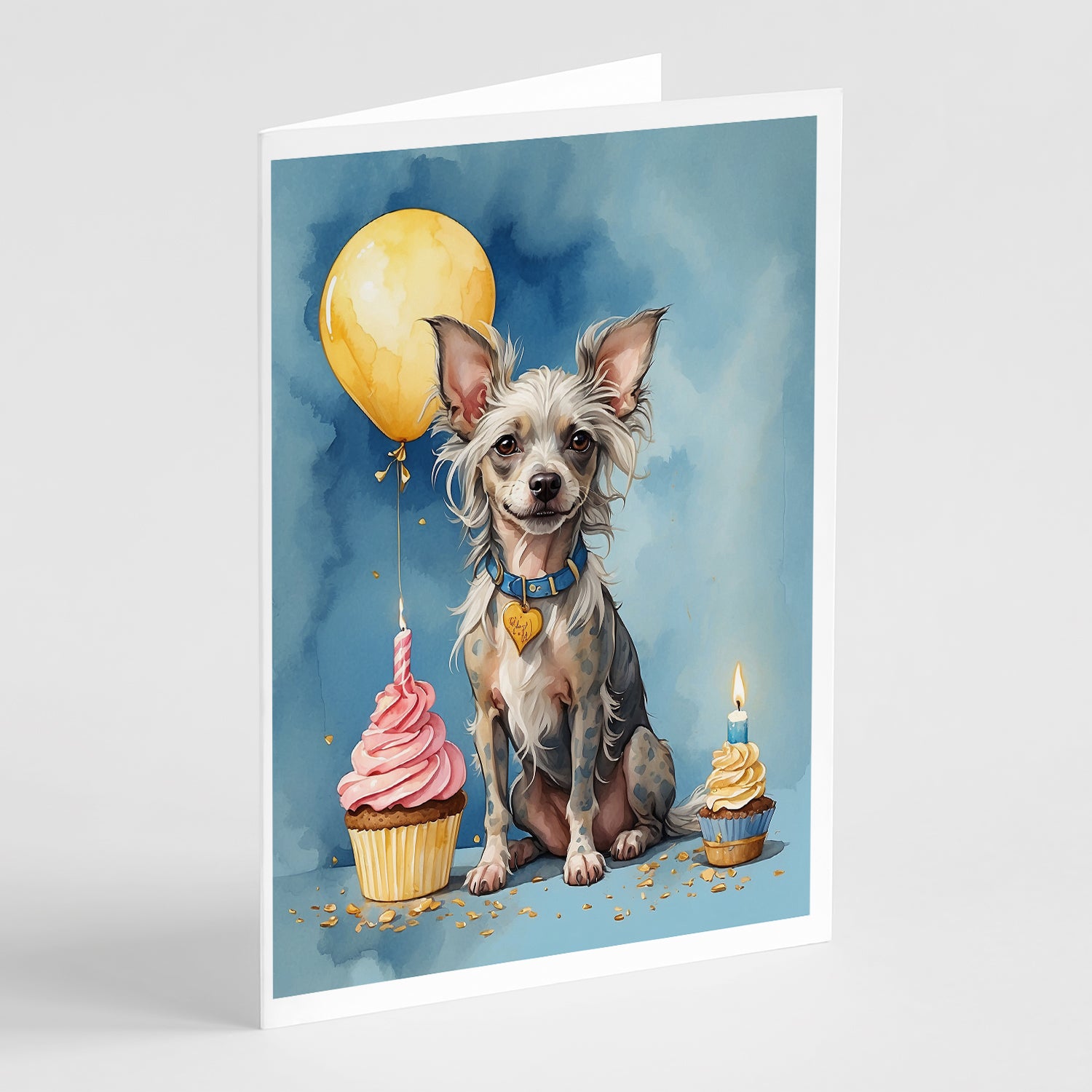 Buy this Chinese Crested Happy Birthday Greeting Cards Pack of 8