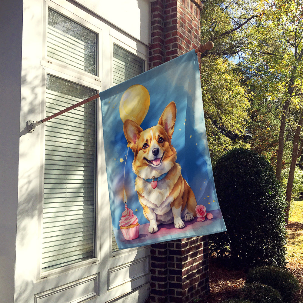 Buy this Corgi Happy Birthday House Flag