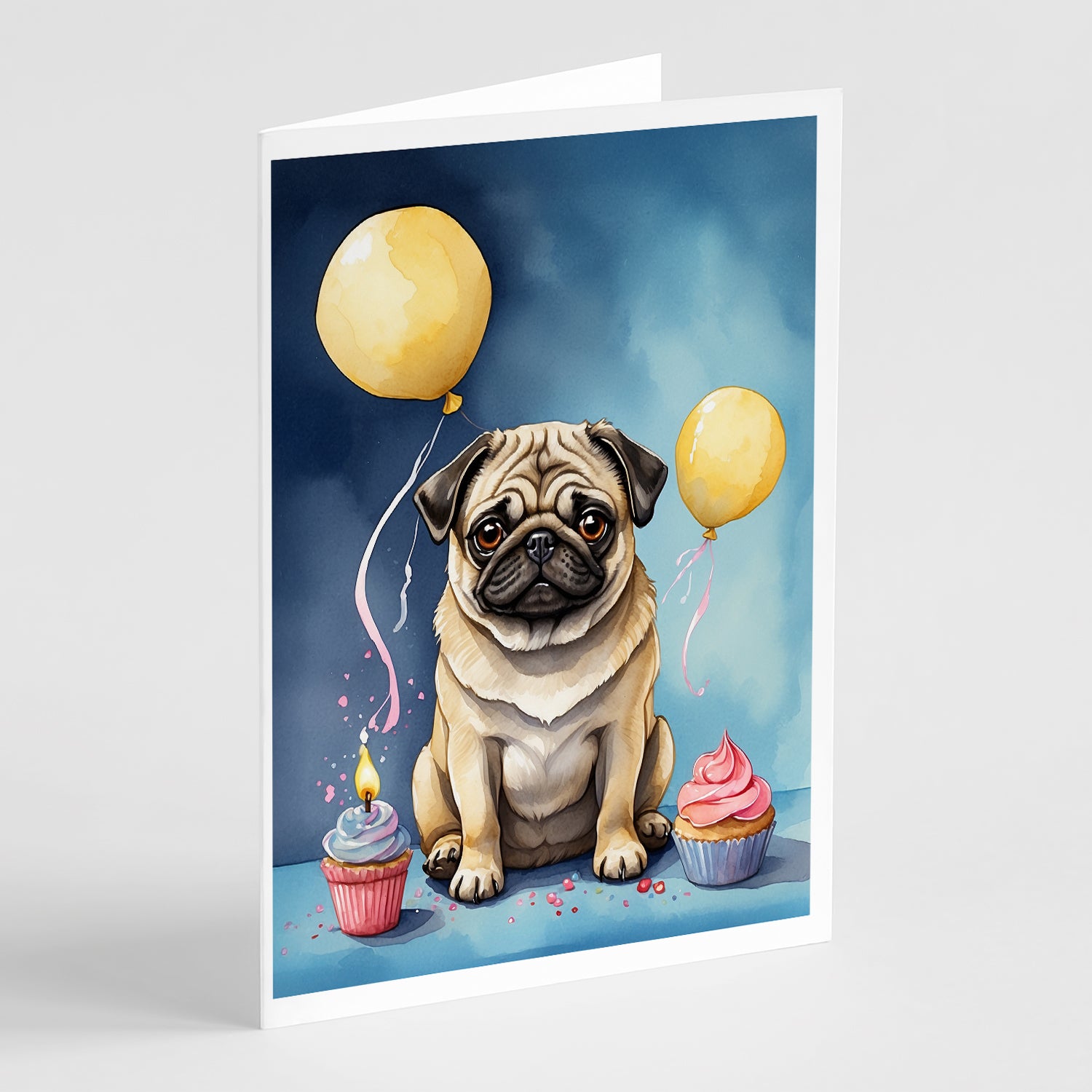 Buy this Pug Happy Birthday Greeting Cards Pack of 8