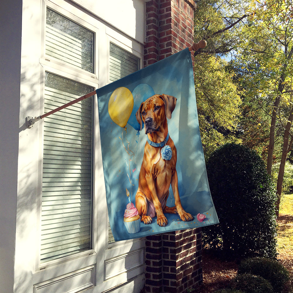 Buy this Rhodesian Ridgeback Happy Birthday House Flag