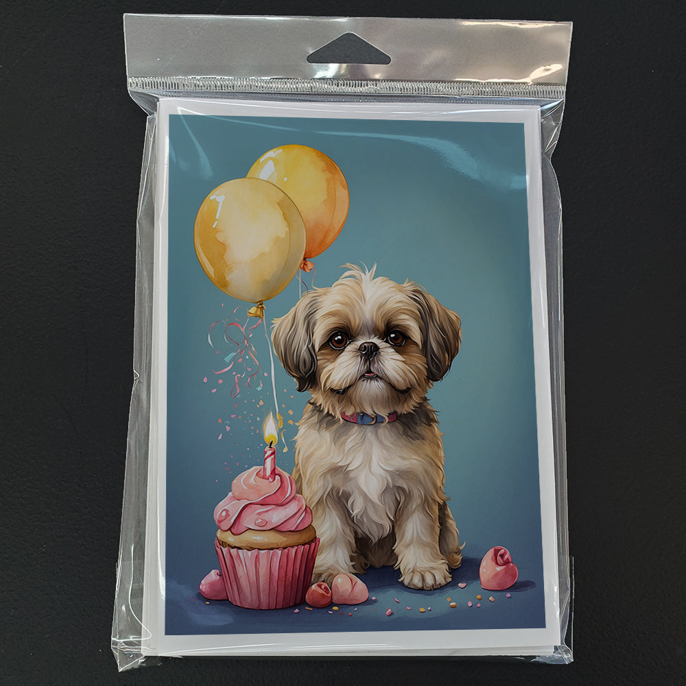 Shih Tzu Happy Birthday Greeting Cards Pack of 8