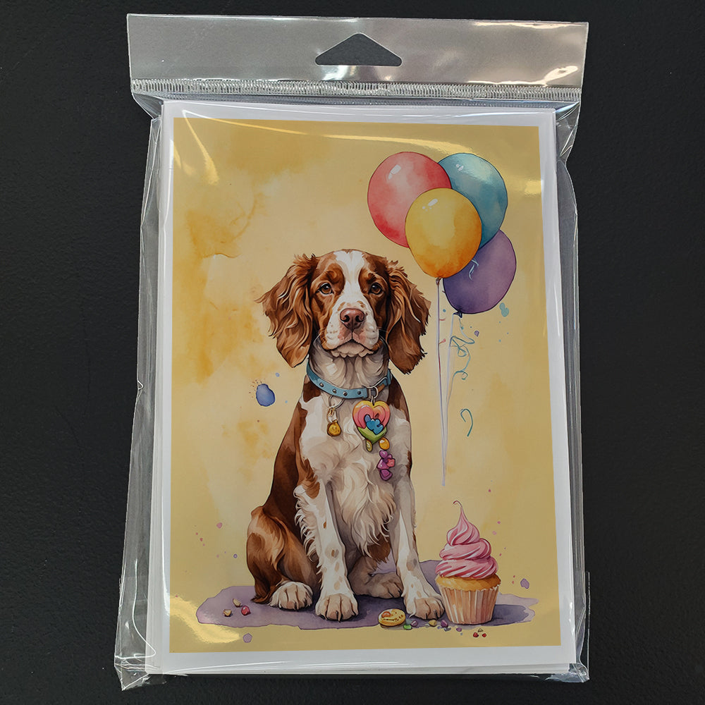 Welsh Springer Spaniel Happy Birthday Greeting Cards Pack of 8