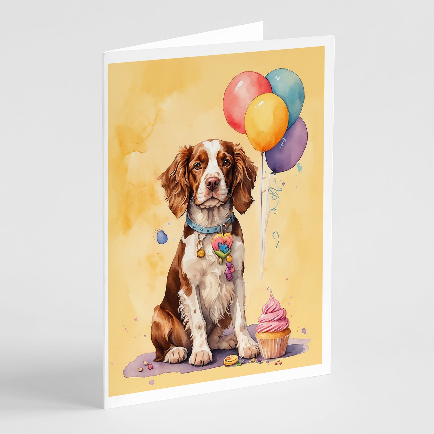 Buy this Welsh Springer Spaniel Happy Birthday Greeting Cards Pack of 8