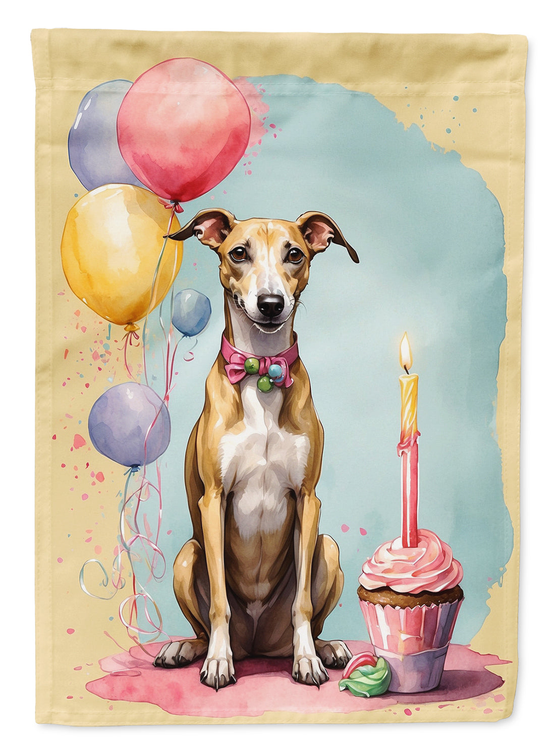 Buy this Whippet Happy Birthday House Flag