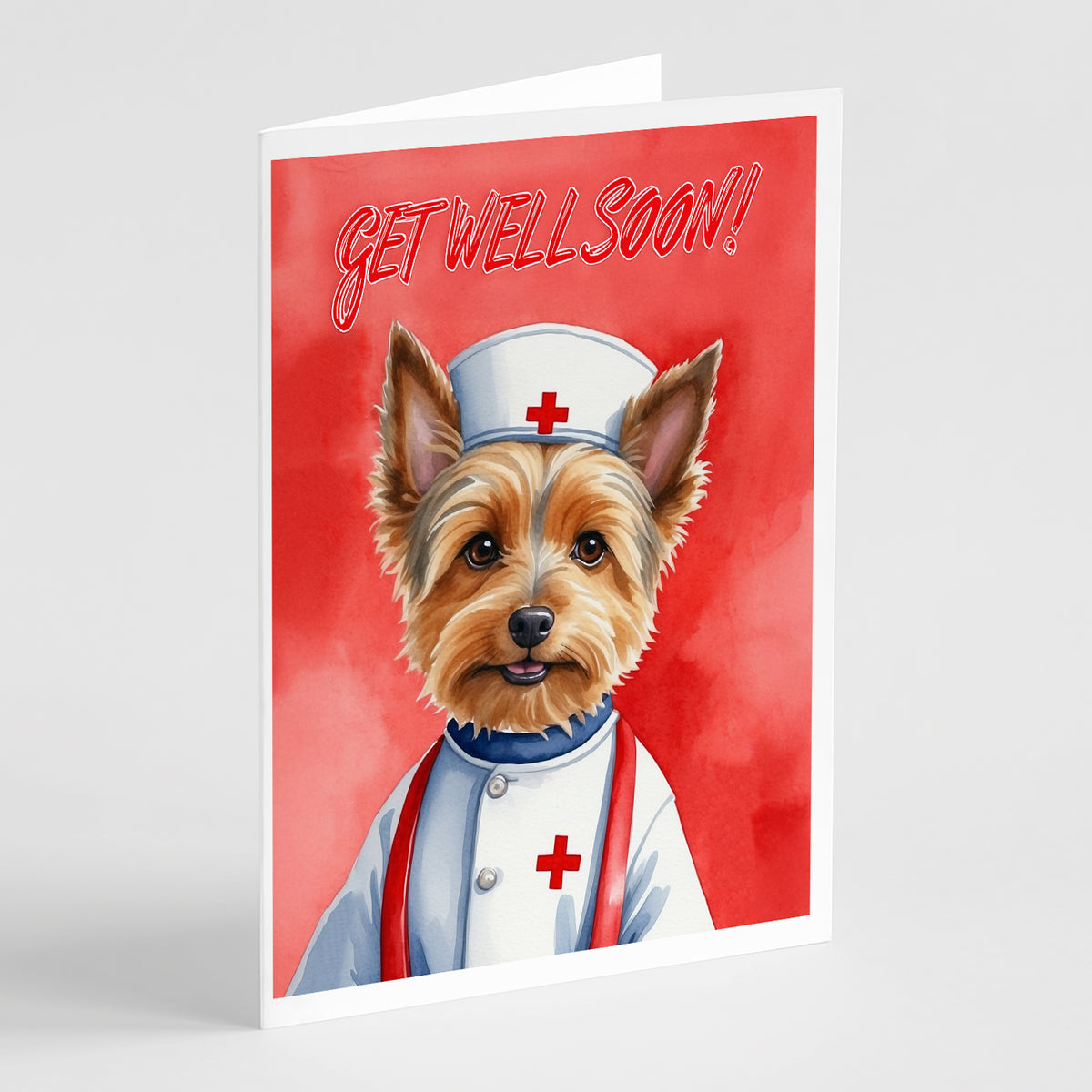 Buy this Australian Terrier Get Well Soon Greeting Cards Pack of 8