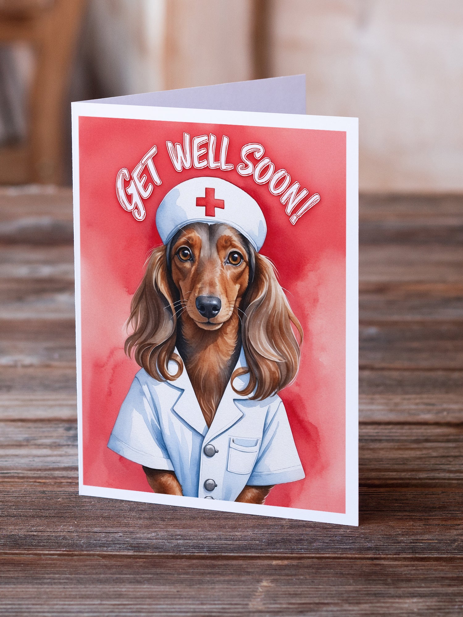 Buy this Dachshund Get Well Soon Greeting Cards Pack of 8