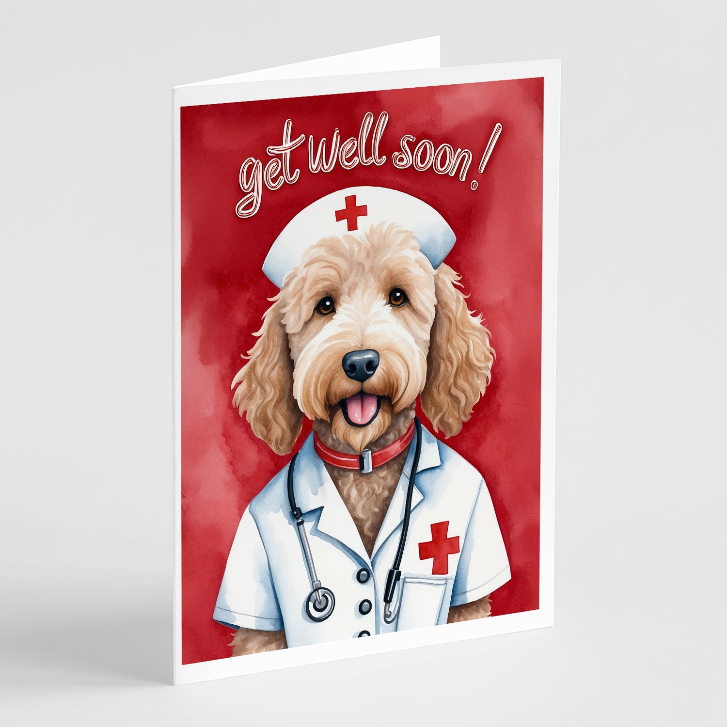 Buy this Goldendoodle Get Well Soon Greeting Cards Pack of 8