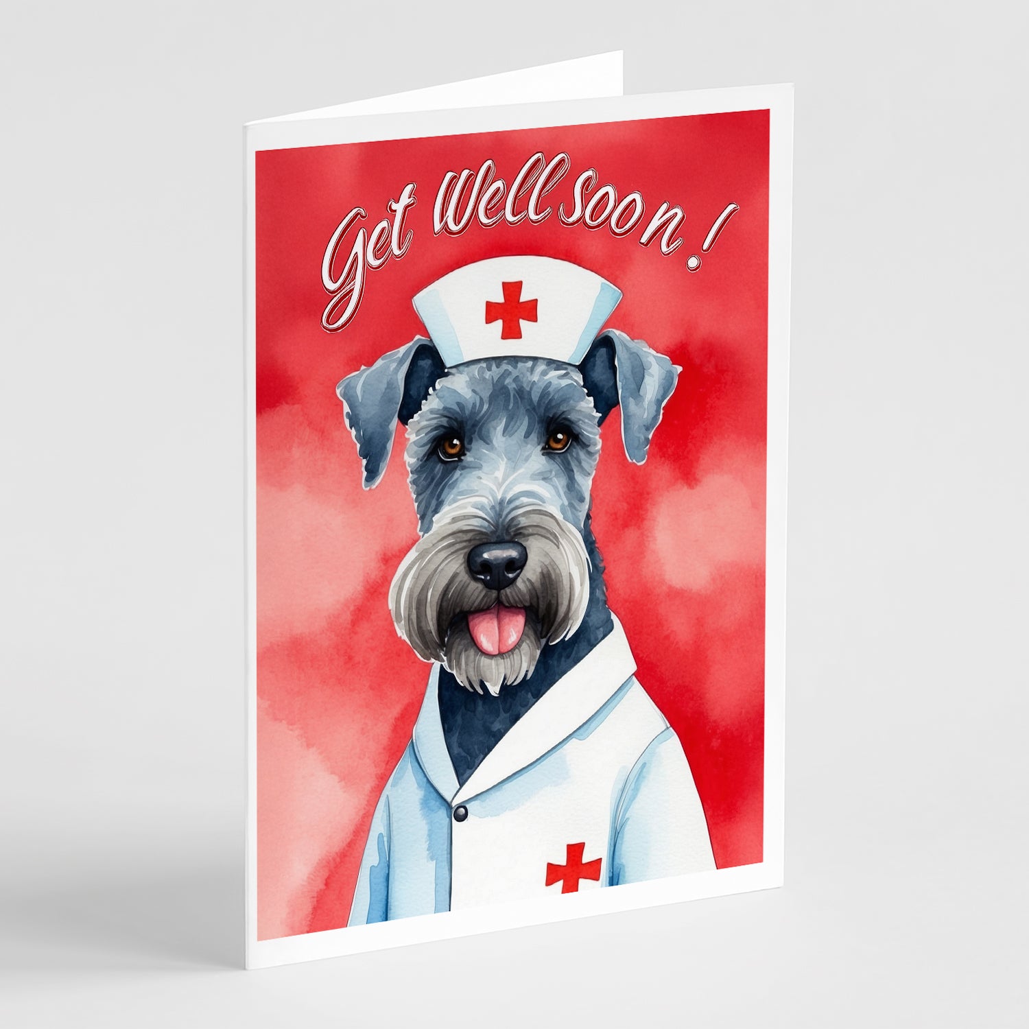 Buy this Kerry Blue Terrier Get Well Soon Greeting Cards Pack of 8