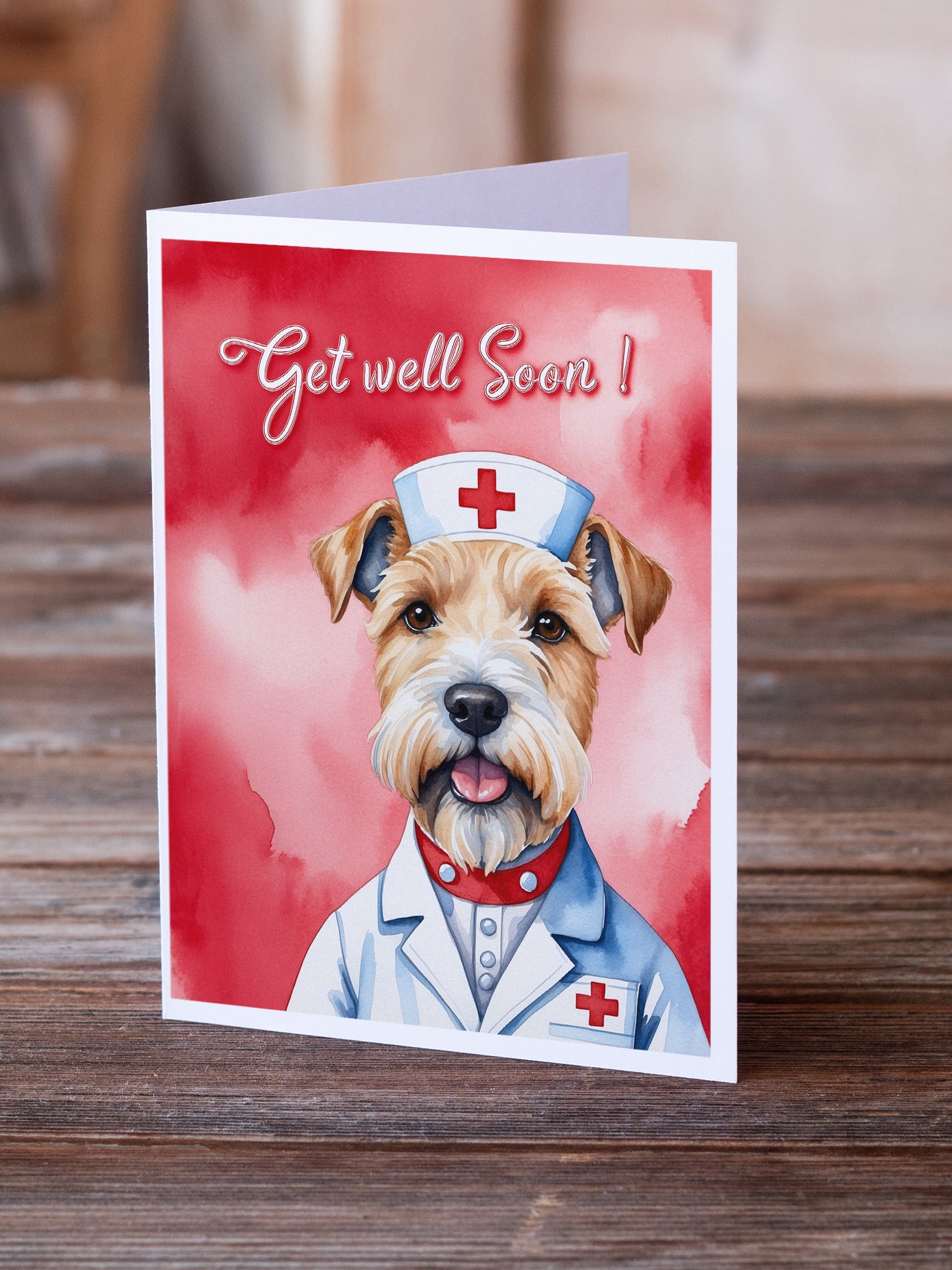 Wheaten Terrier Get Well Soon Greeting Cards Pack of 8