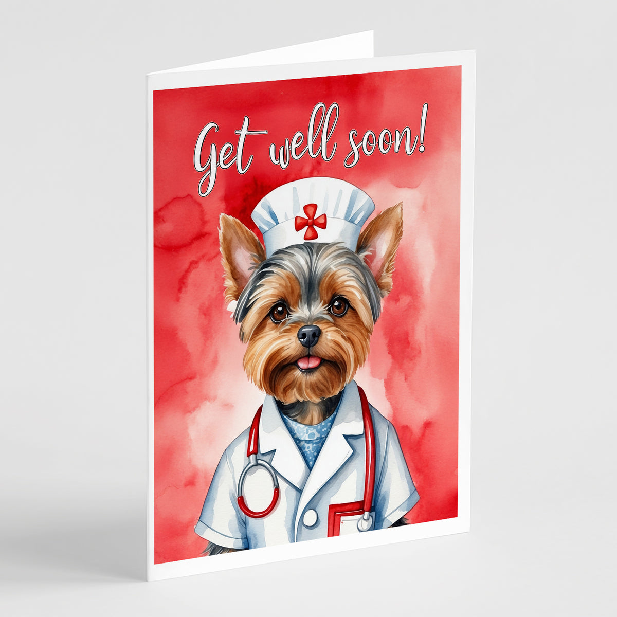 Buy this Yorkshire Terrier Get Well Soon Greeting Cards Pack of 8