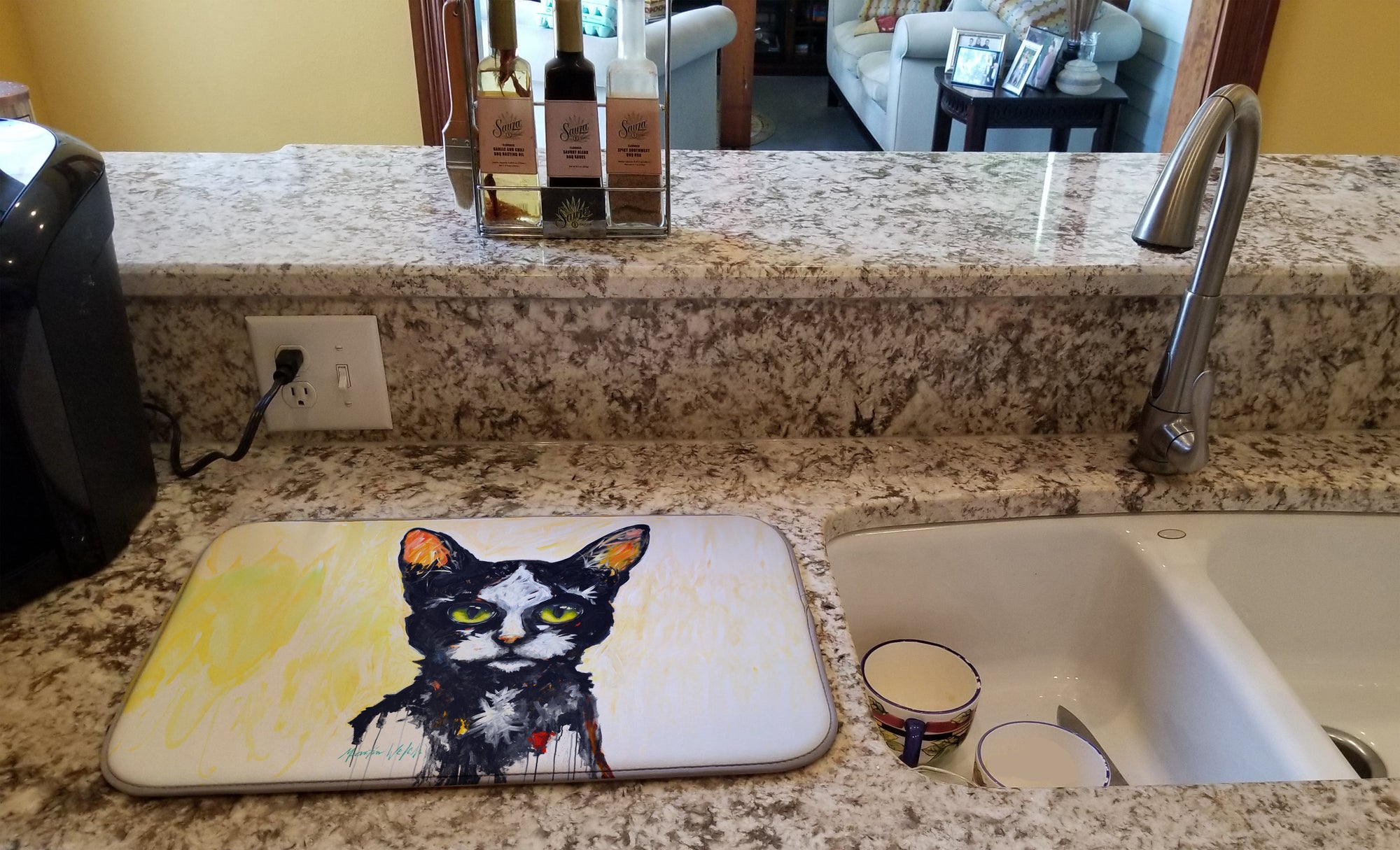 Buy this Big Kitty Cat Dish Drying Mat