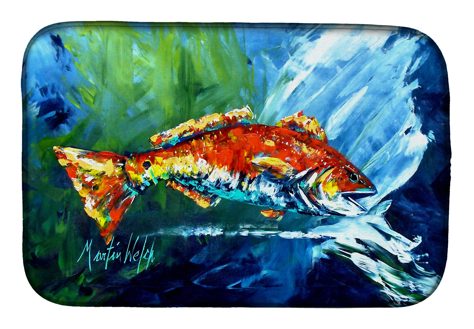 Buy this Break Through Red Fish Dish Drying Mat