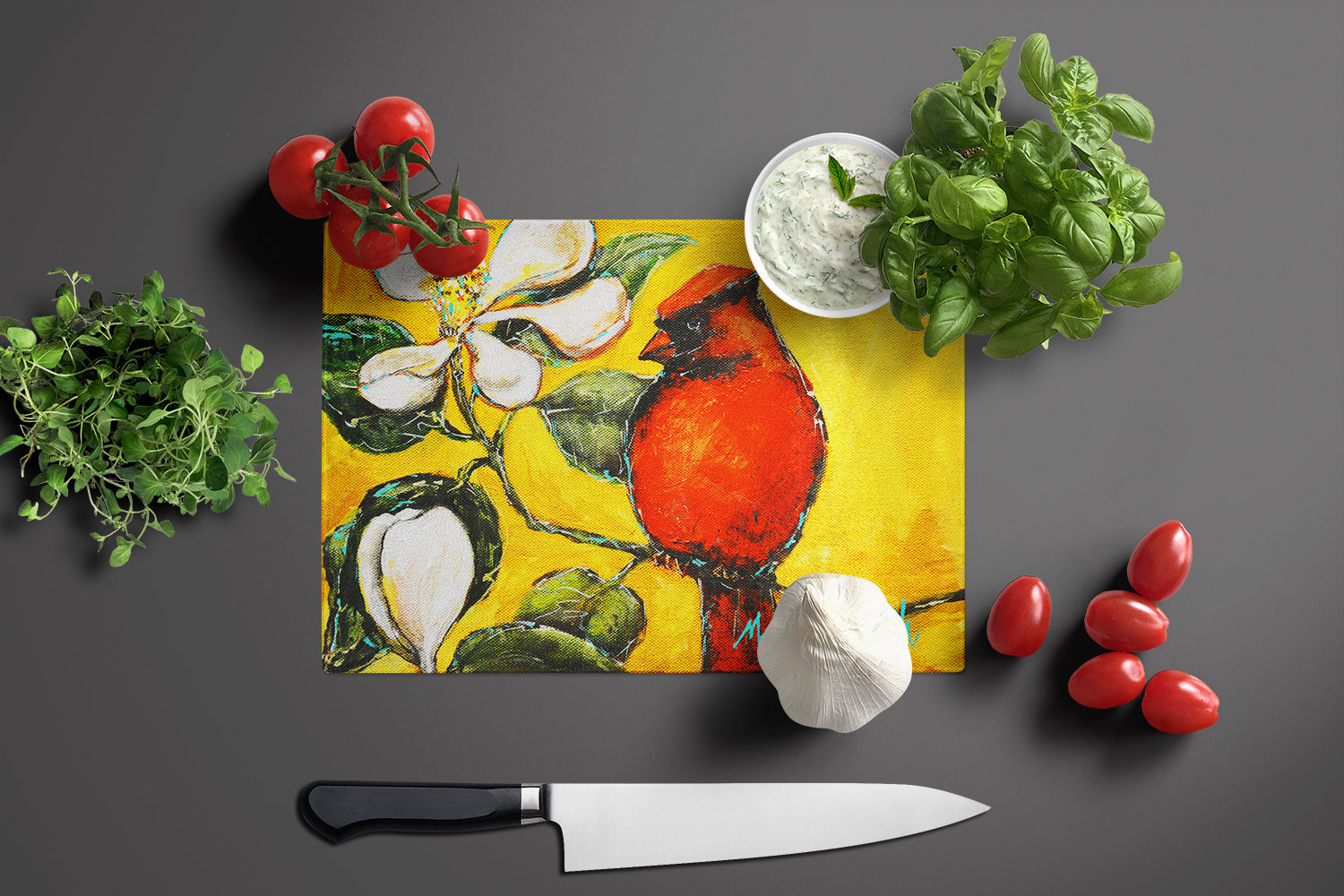 Cardinal Ochre Glass Cutting Board