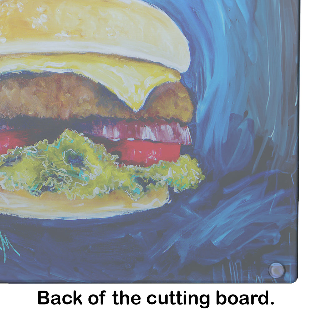 I Want Mine Dressed Hamburger Glass Cutting Board