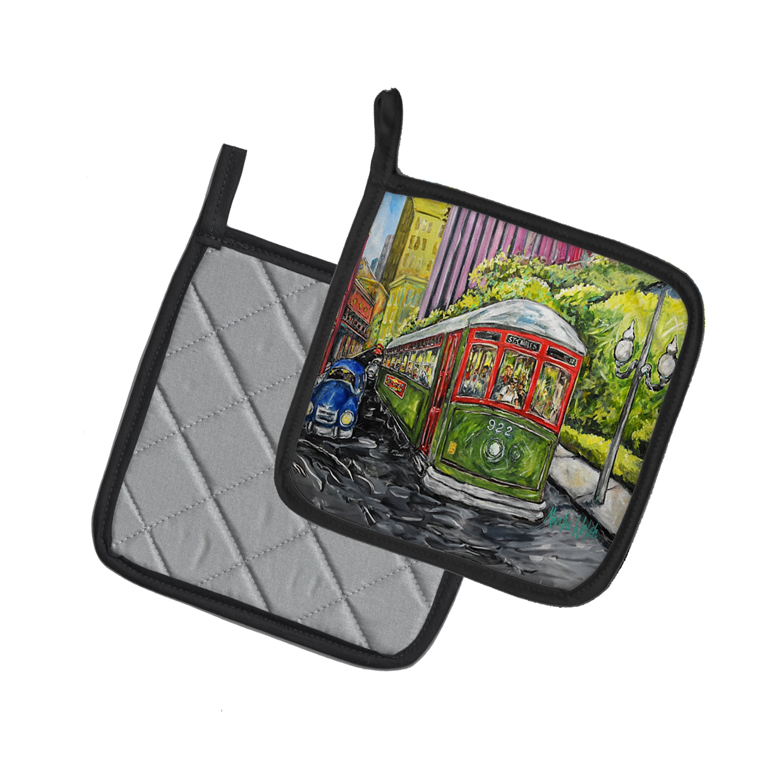 Buy this Saint Charles No. 922 Streetcar Again Pair of Pot Holders