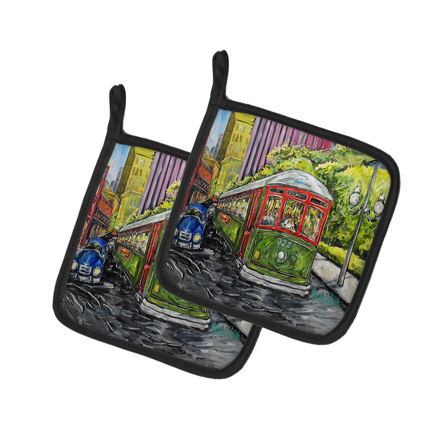 Buy this Saint Charles No. 922 Streetcar Again Pair of Pot Holders