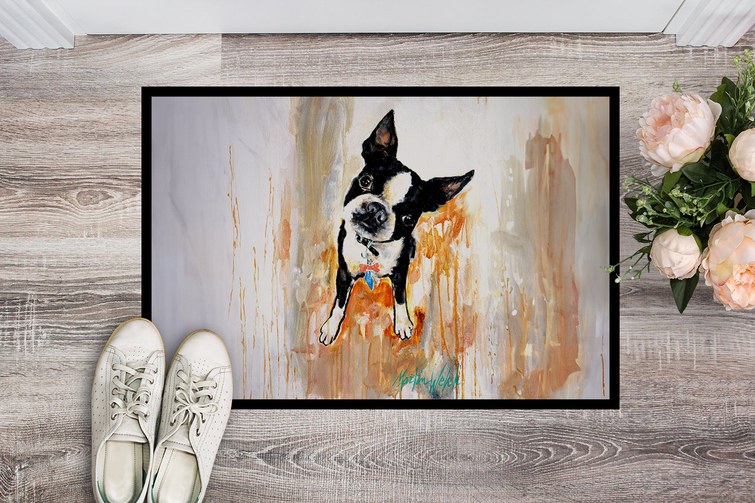 Boston Terrier Scout Doormat