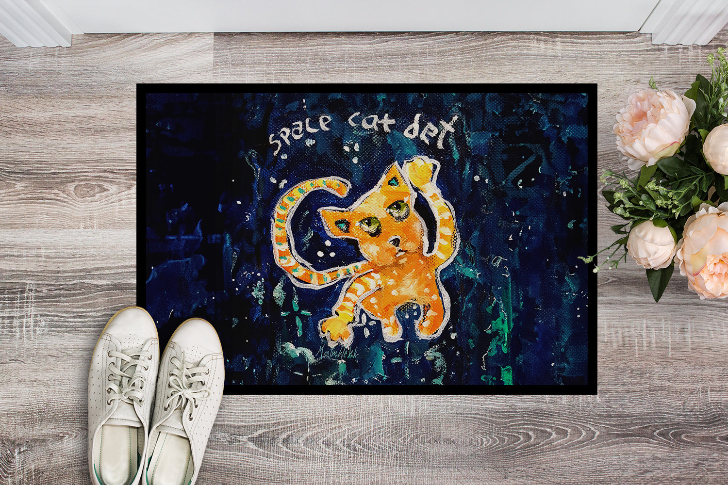 Space Cat Det Cat Doormat