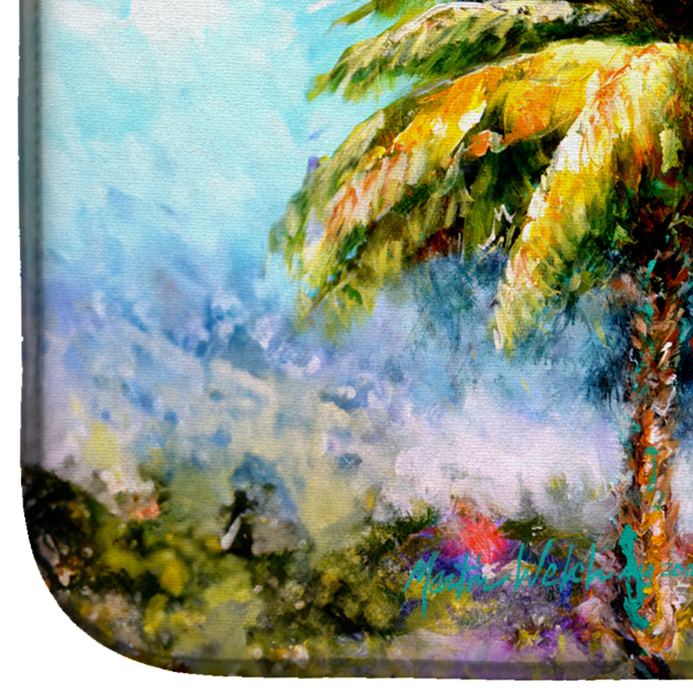 Summer Breezes Palm Tree Dish Drying Mat