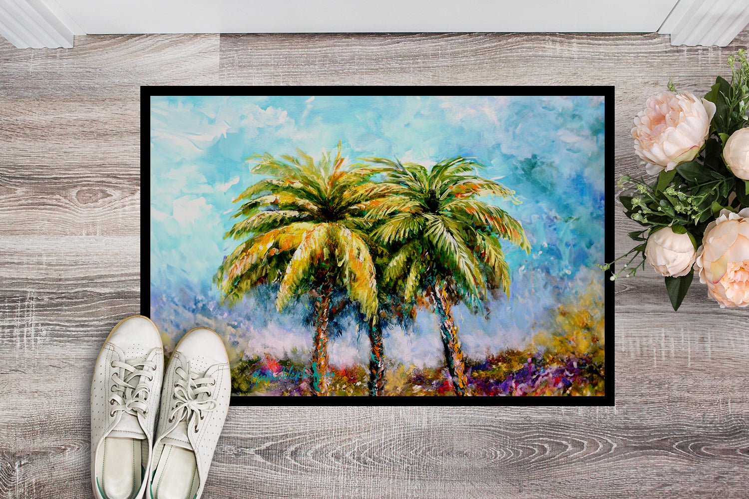 Summer Breezes Palm Tree Doormat