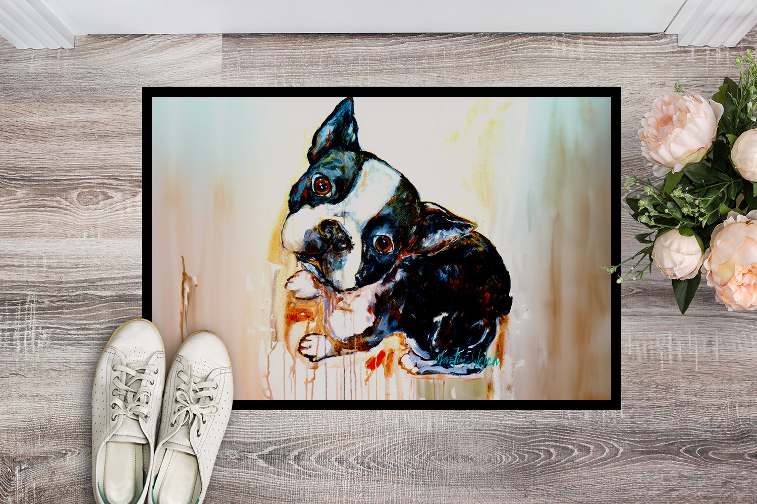 Boston Terrier The Look Doormat