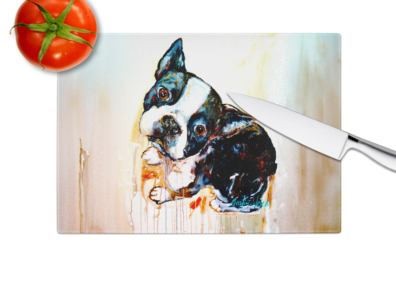 Boston Terrier The Look Glass Cutting Board