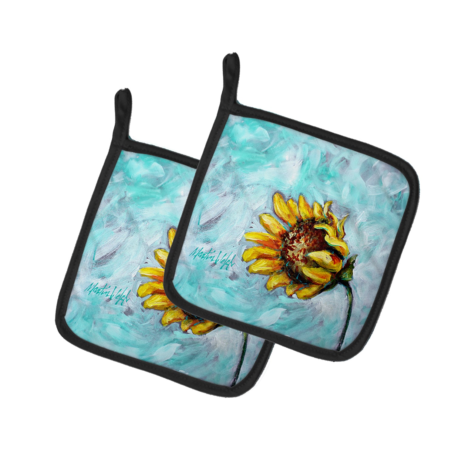 Buy this Yellow Sun Sunflowers Pair of Pot Holders