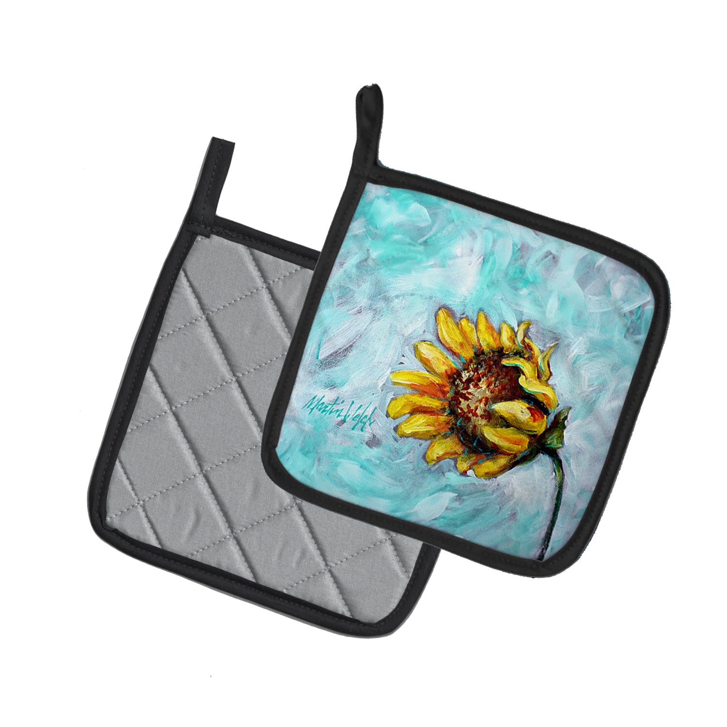 Buy this Yellow Sun Sunflowers Pair of Pot Holders