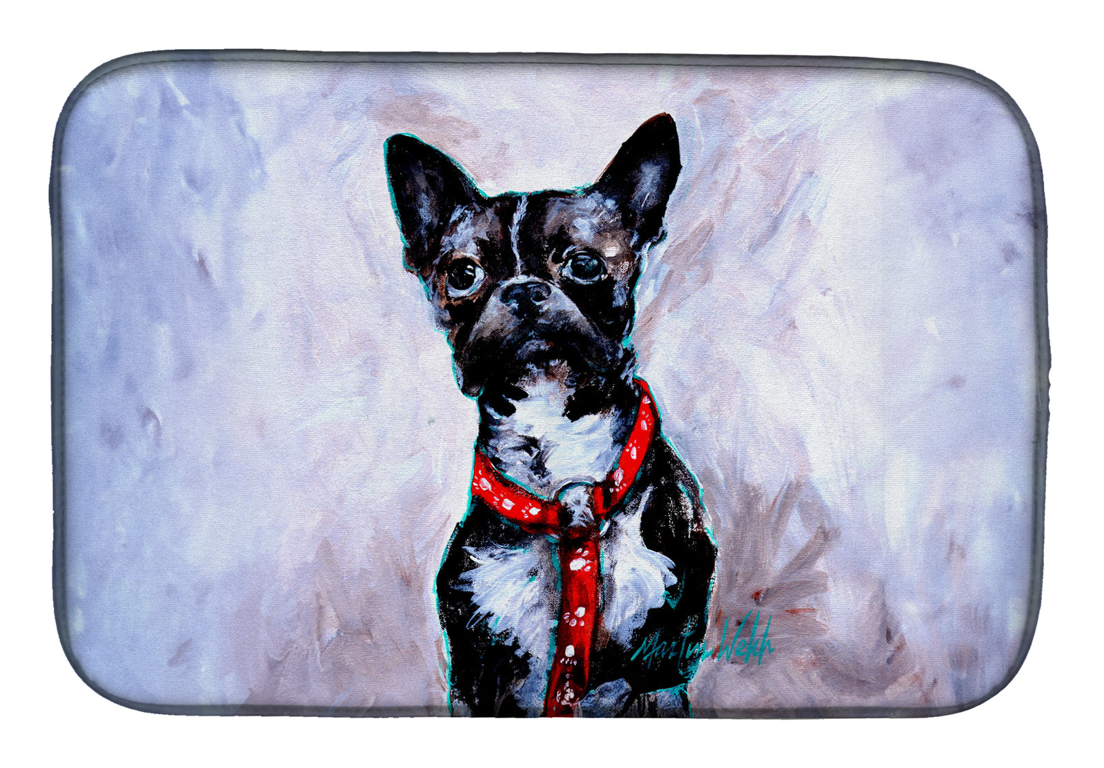 Buy this Boston Terrier Ziggy Dish Drying Mat