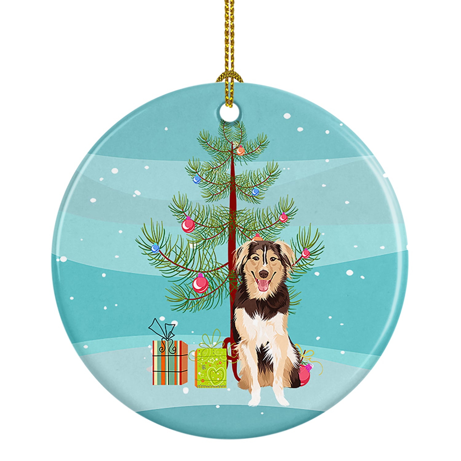 Buy this Australian Shepherd Red Tricolor #3 Christmas Ceramic Ornament