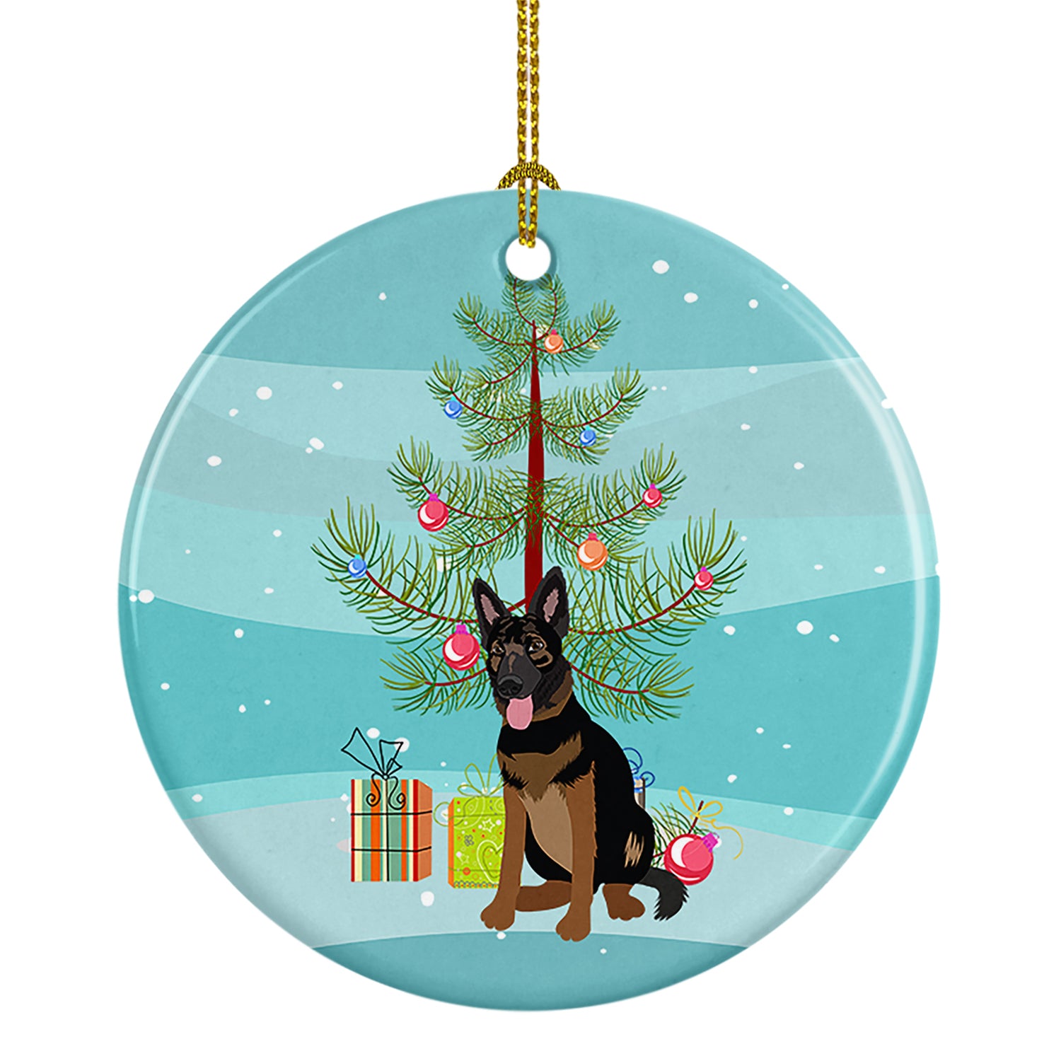 Buy this German Shepherd Bicolor Christmas Ceramic Ornament