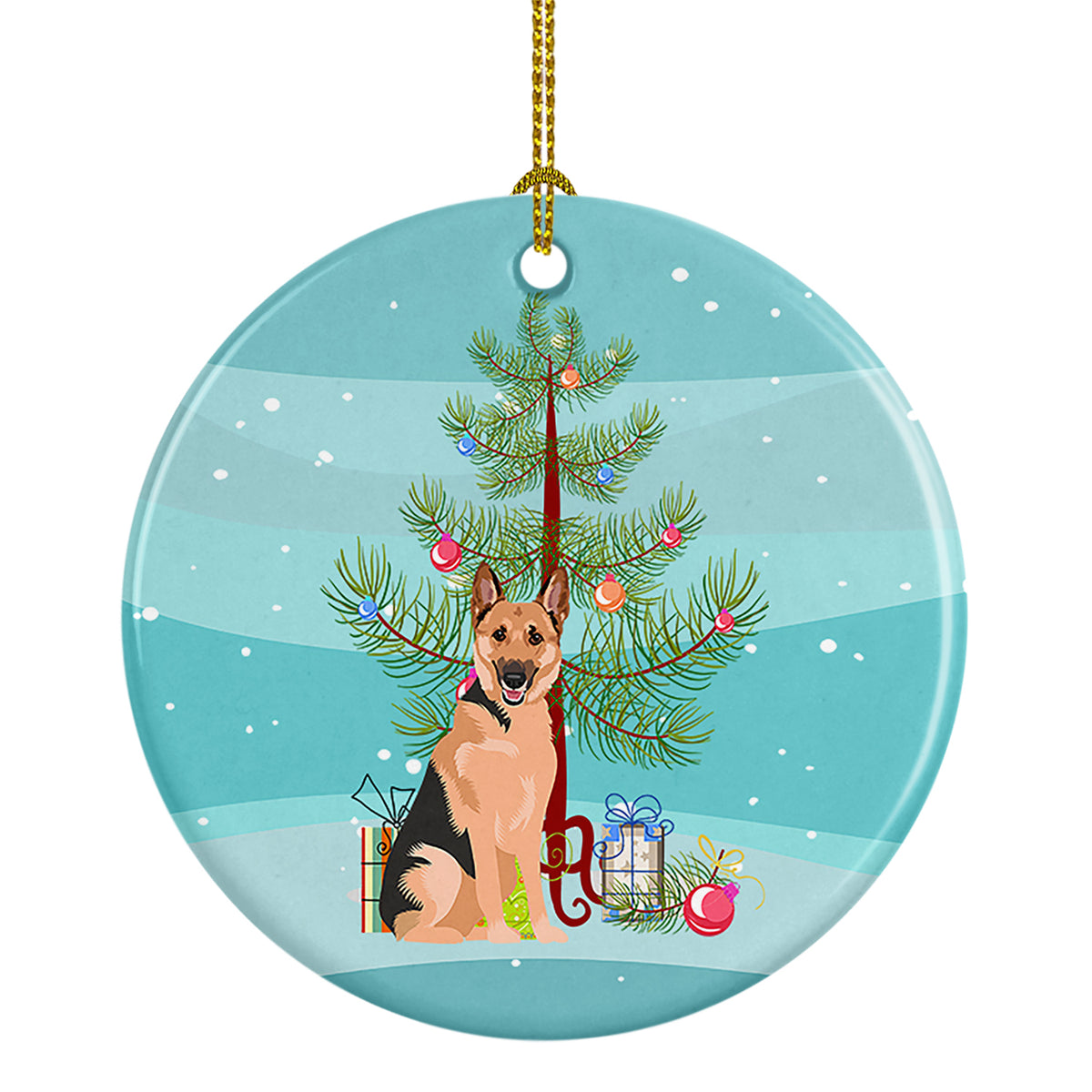 Buy this German Shepherd Black and Tan #1 Christmas Ceramic Ornament