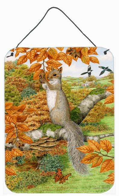 Grey Squirrel Wall or Door Hanging Prints ASA2074DS1216 by Caroline's Treasures