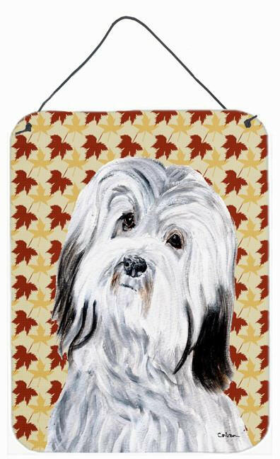 Havanese Fall Leaves Aluminium Metal Wall or Door Hanging Prints SC9689DS1216 by Caroline's Treasures