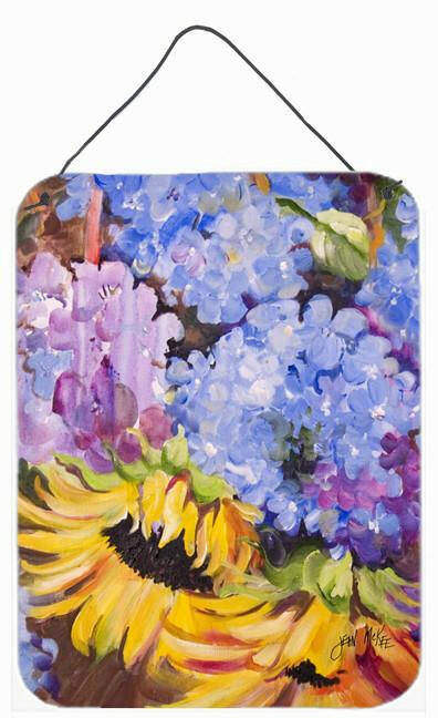 Hydrangeas and Sunflowers Wall or Door Hanging Prints JMK1175DS1216 by Caroline's Treasures